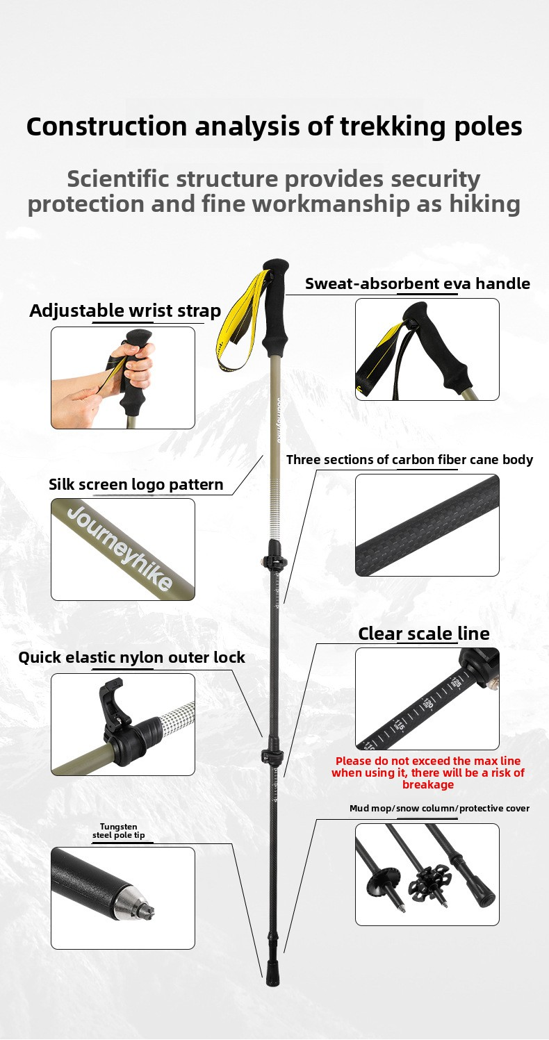 3k carbon fiber trekking poles