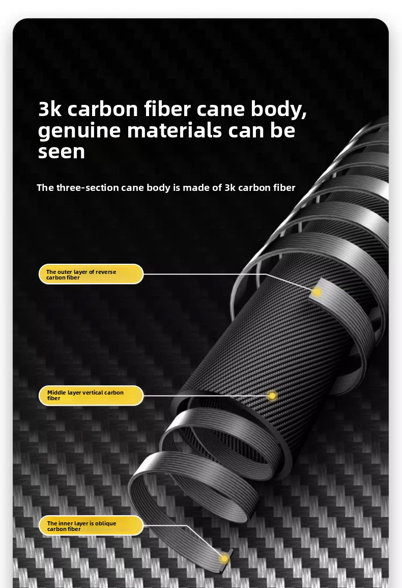 3k carbon fiber trekking poles