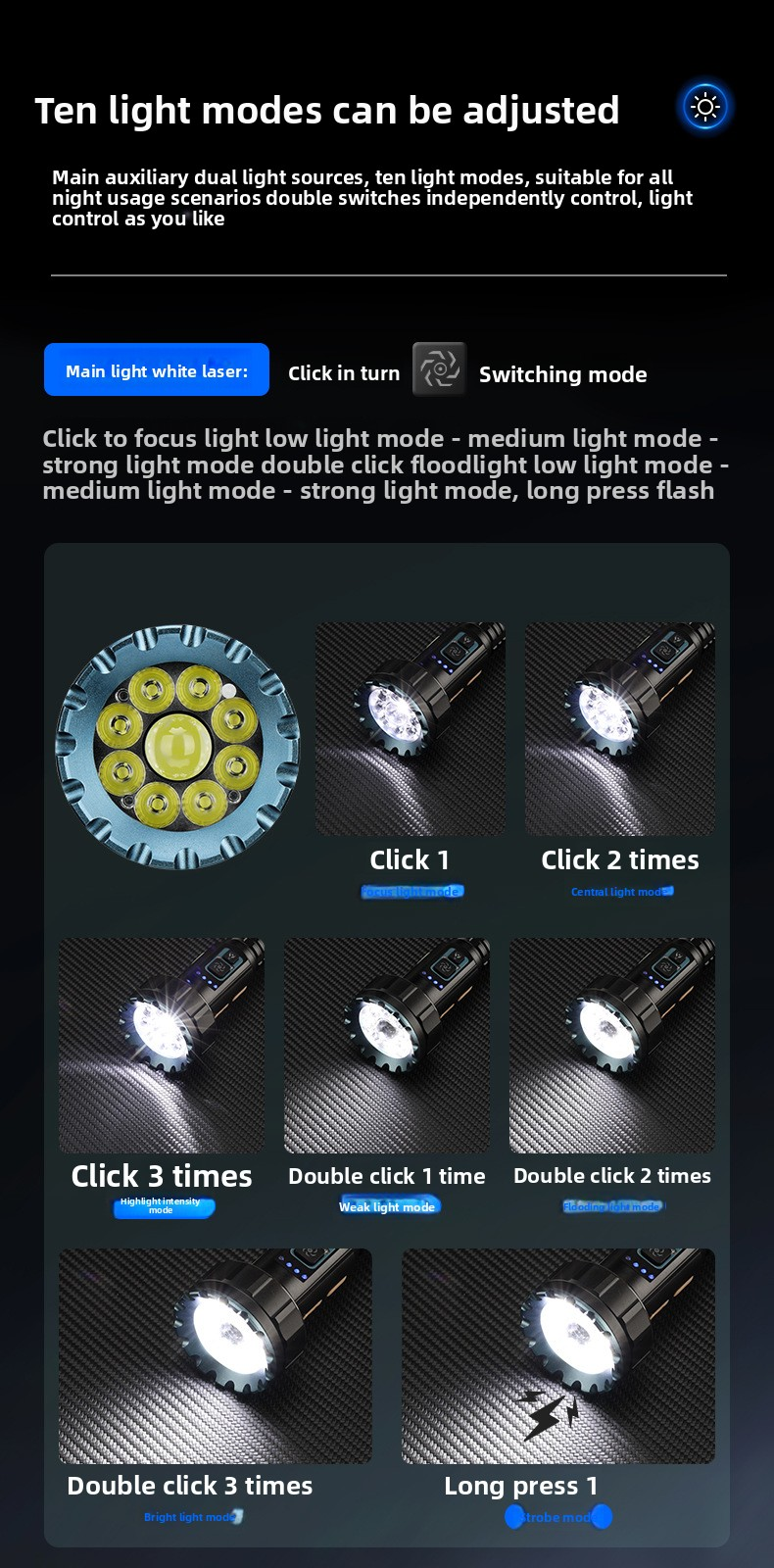 camping laser flashlight