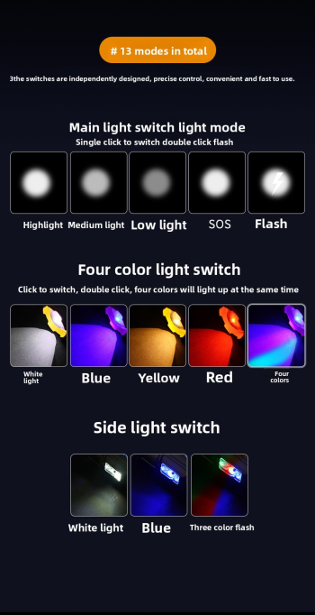 4 color laser flashlight