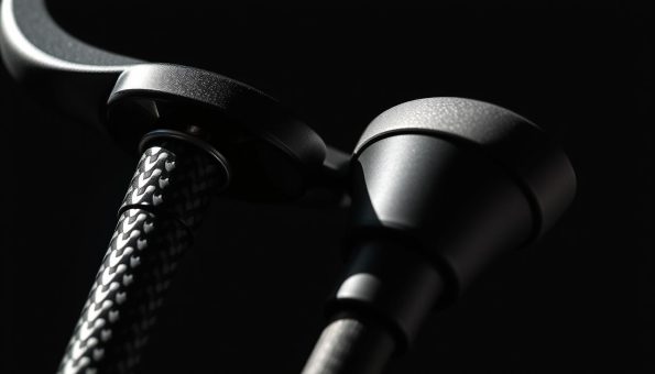 A dramatic close-up showcasing the intricate details and contrasting textures of two trekking poles - one crafted from 3k carbon fiber, the other from standard carbon fiber. The 3k pole gleams with a lustrous, high-gloss finish, while the standard carbon fiber displays a matte, more understated aesthetic. Dramatic side lighting casts sharp shadows, emphasizing the subtle differences in the weave patterns and surface finishes. The poles are shot at a dynamic, three-quarter angle, creating a sense of depth and dimension. The background is blurred, allowing the trekking poles to be the sole focus, inviting the viewer to closely examine and compare the distinct materials and manufacturing processes. A dramatic close-up showcasing the intricate details and contrasting textures of two trekking poles - one crafted from 3k carbon fiber, the other from standard carbon fiber. The 3k pole gleams with a lustrous, high-gloss finish, while the standard carbon fiber displays a matte, more understated aesthetic. Dramatic side lighting casts sharp shadows, emphasizing the subtle differences in the weave patterns and surface finishes. The poles are shot at a dynamic, three-quarter angle, creating a sense of depth and dimension. The background is blurred, allowing the trekking poles to be the sole focus, inviting the viewer to closely examine and compare the distinct materials and manufacturing processes.