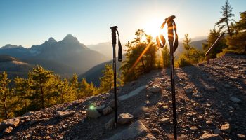 aluminum or carbon fiber trekking pole