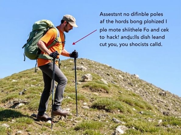 Proper pole placement on uphill terrain Proper pole placement on uphill terrain