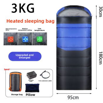 electrically heated sleeping bag (3kg 95cm wide sleeping bag + storage bag + pillow)