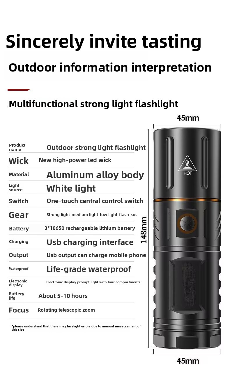 bright flashlight