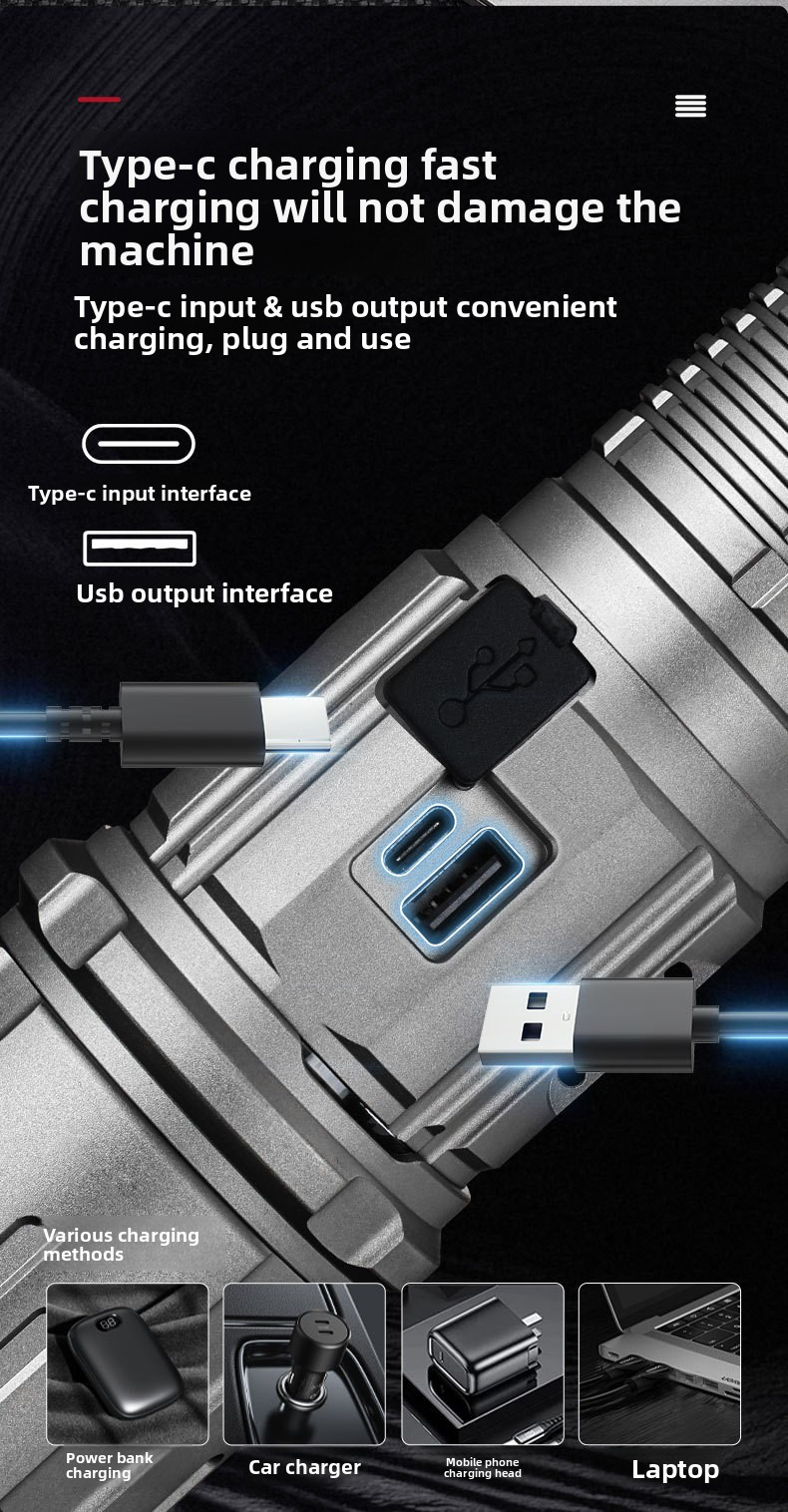 laser camping flashlight