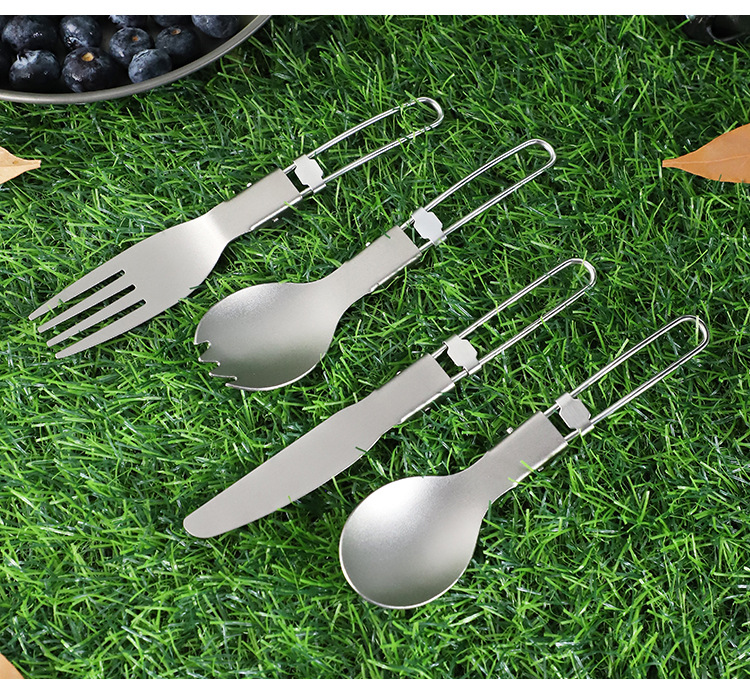 titanium alloy folding tableware