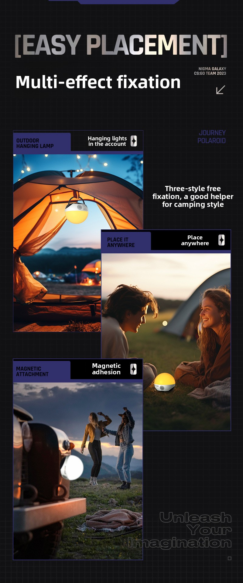 camping round light