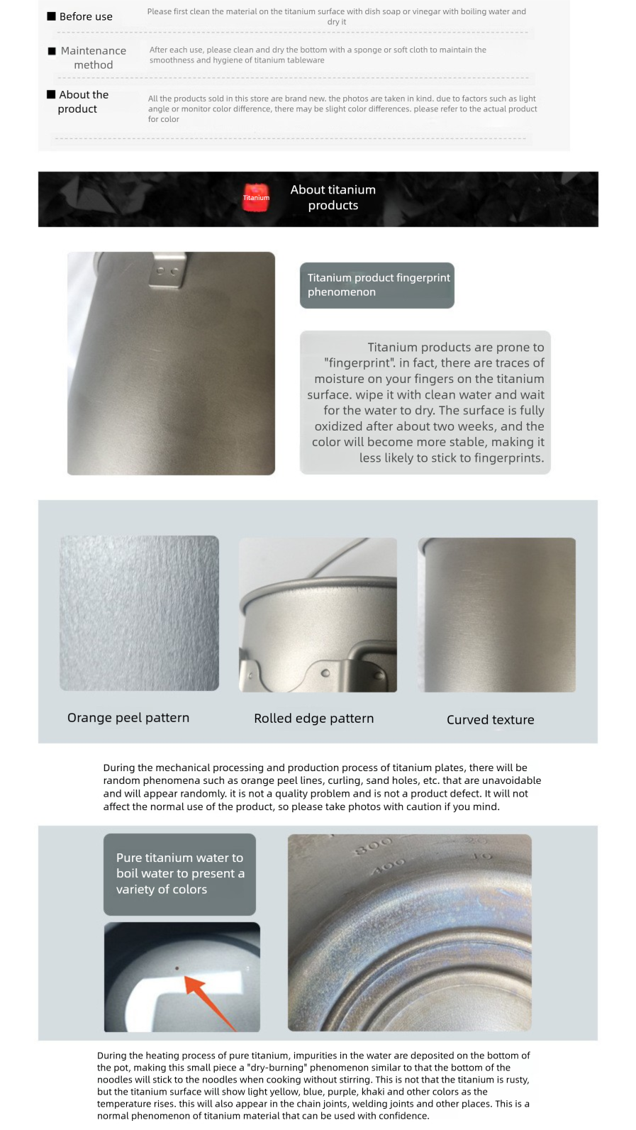 details 14 2 titanium alloy folding tableware