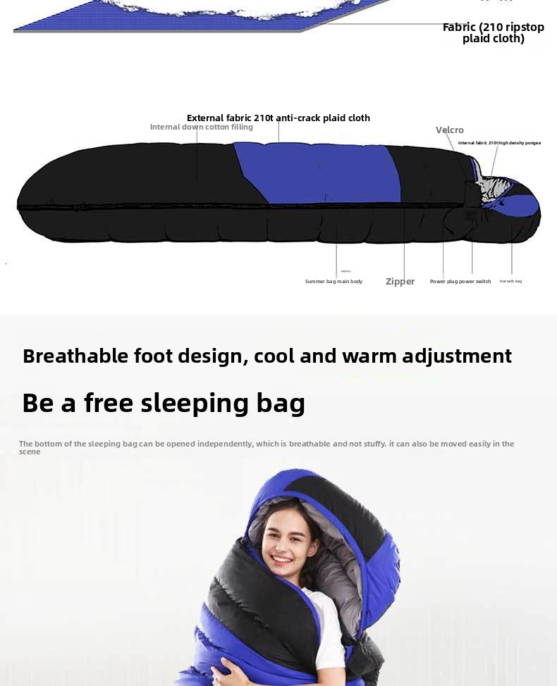 electrically heated sleeping bag