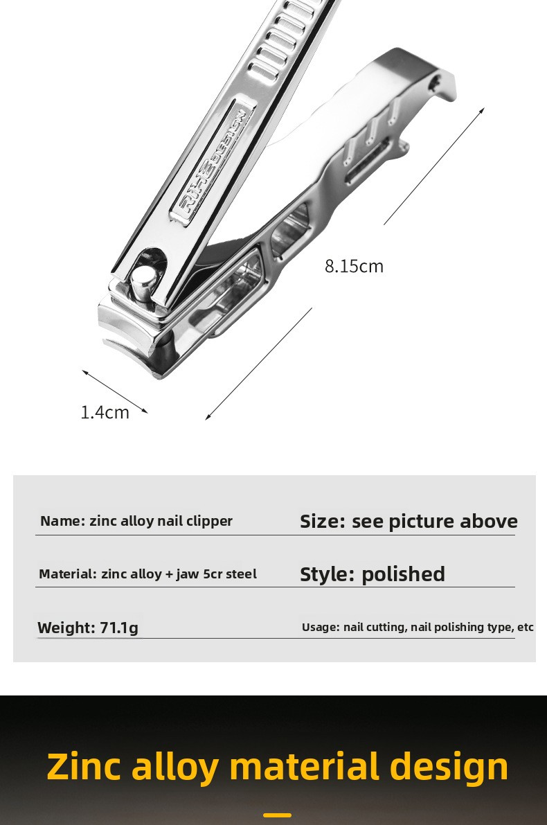 zinc alloy nail clippers