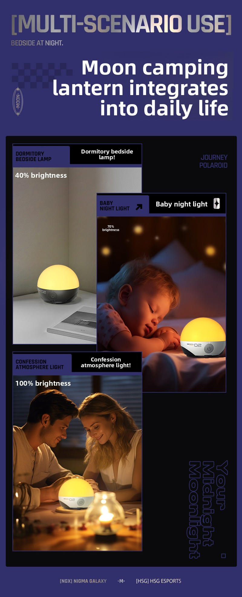 camping round light