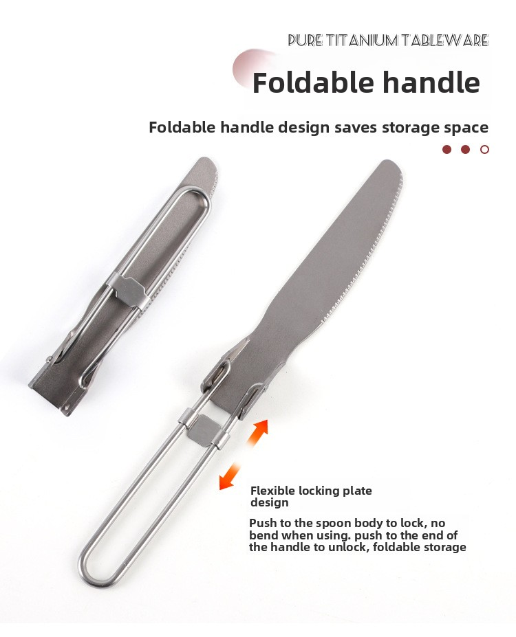 titanium alloy folding tableware