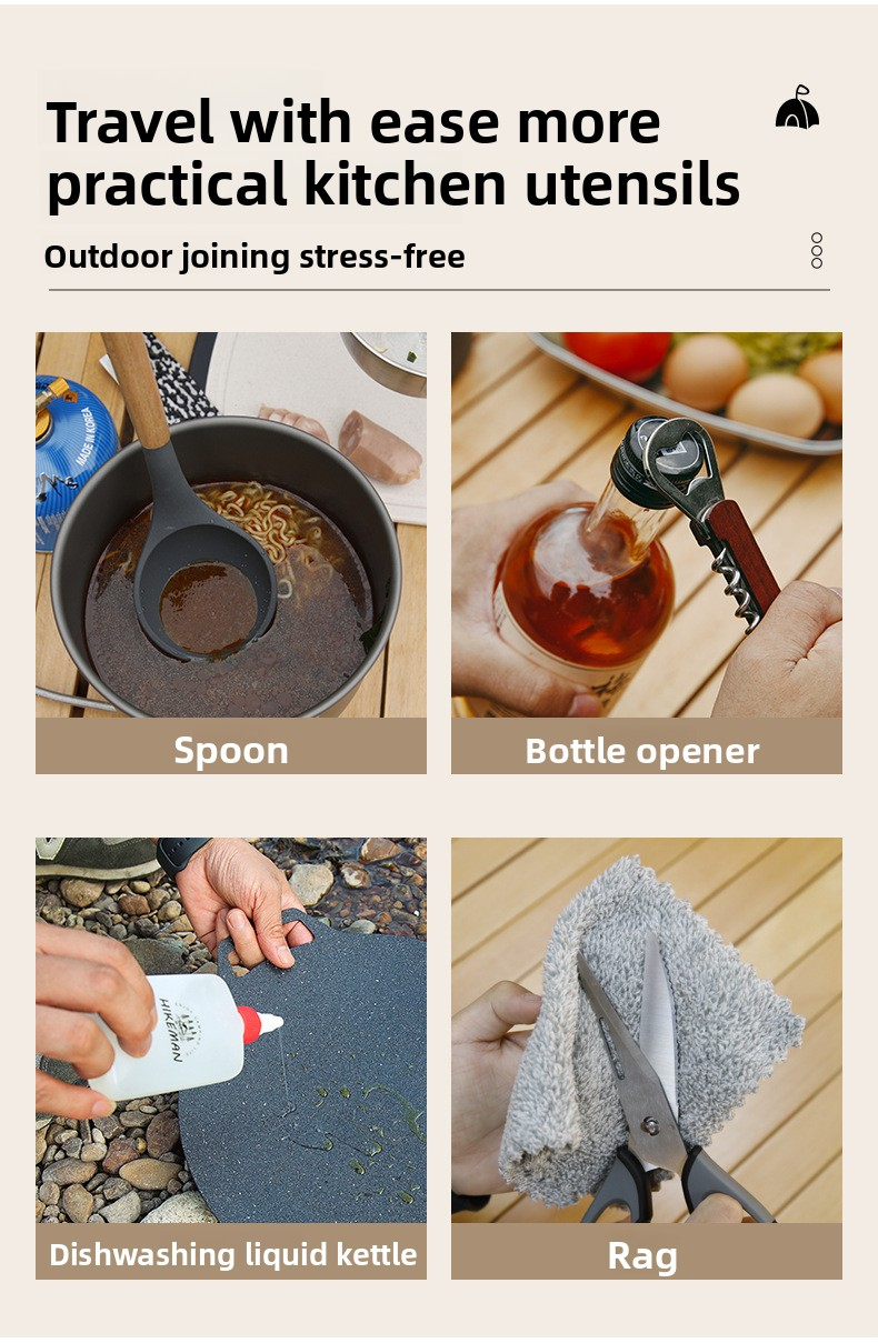 camping cutlery backpack