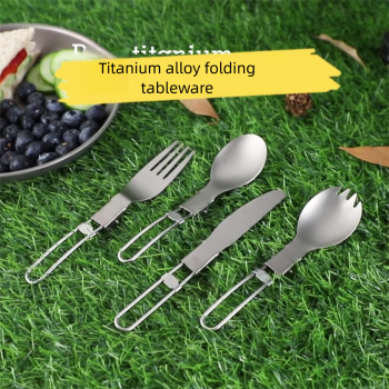 titanium alloy folding tableware