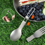 titanium alloy folding tableware